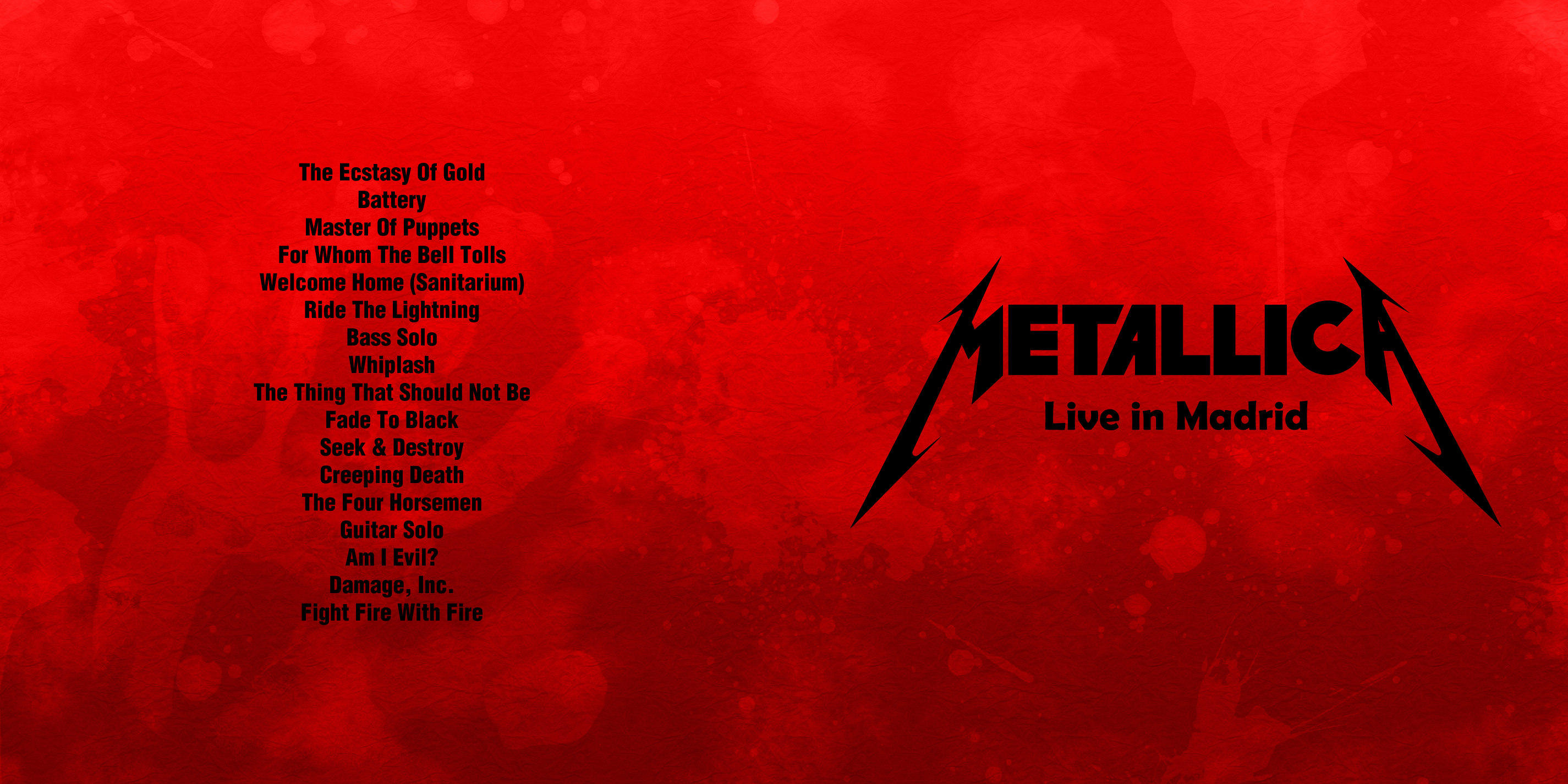 Metallica Thrash Metal Heavy Album Cover Art Poster - High Resolution Red Metallica - HD Wallpaper 