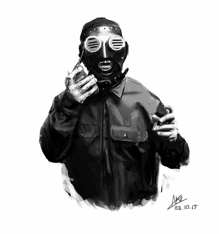 Slipknot, Metal Band, Nu Metal, Mask, Sepia, Simple - Slipknot Masks Phone Background - HD Wallpaper 