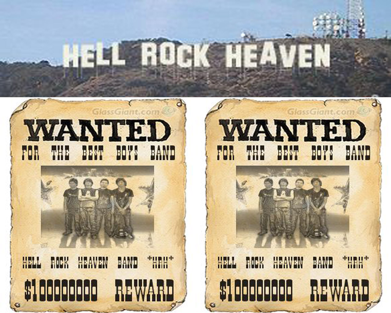H - R - H - Heavy Metal - Hollywood Sign - HD Wallpaper 