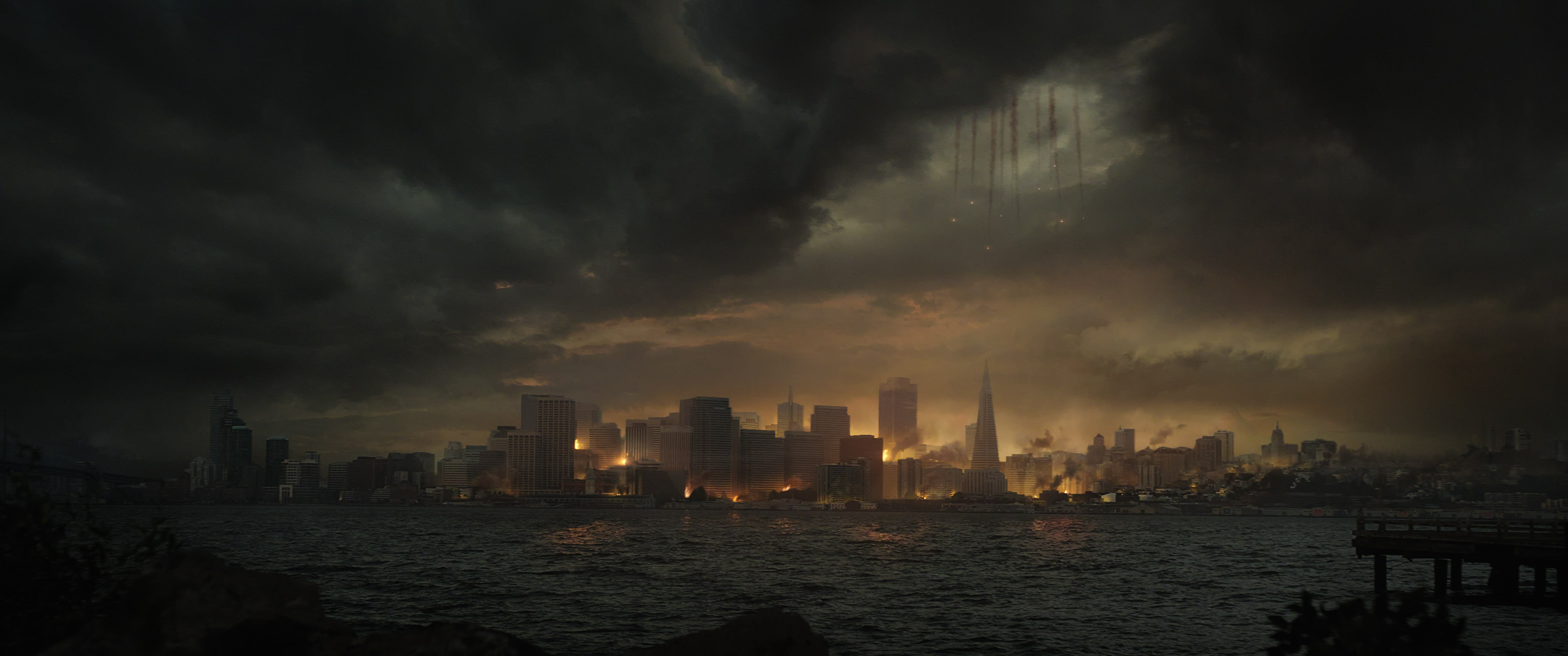 Godzilla - Godzilla San Francisco Background - HD Wallpaper 