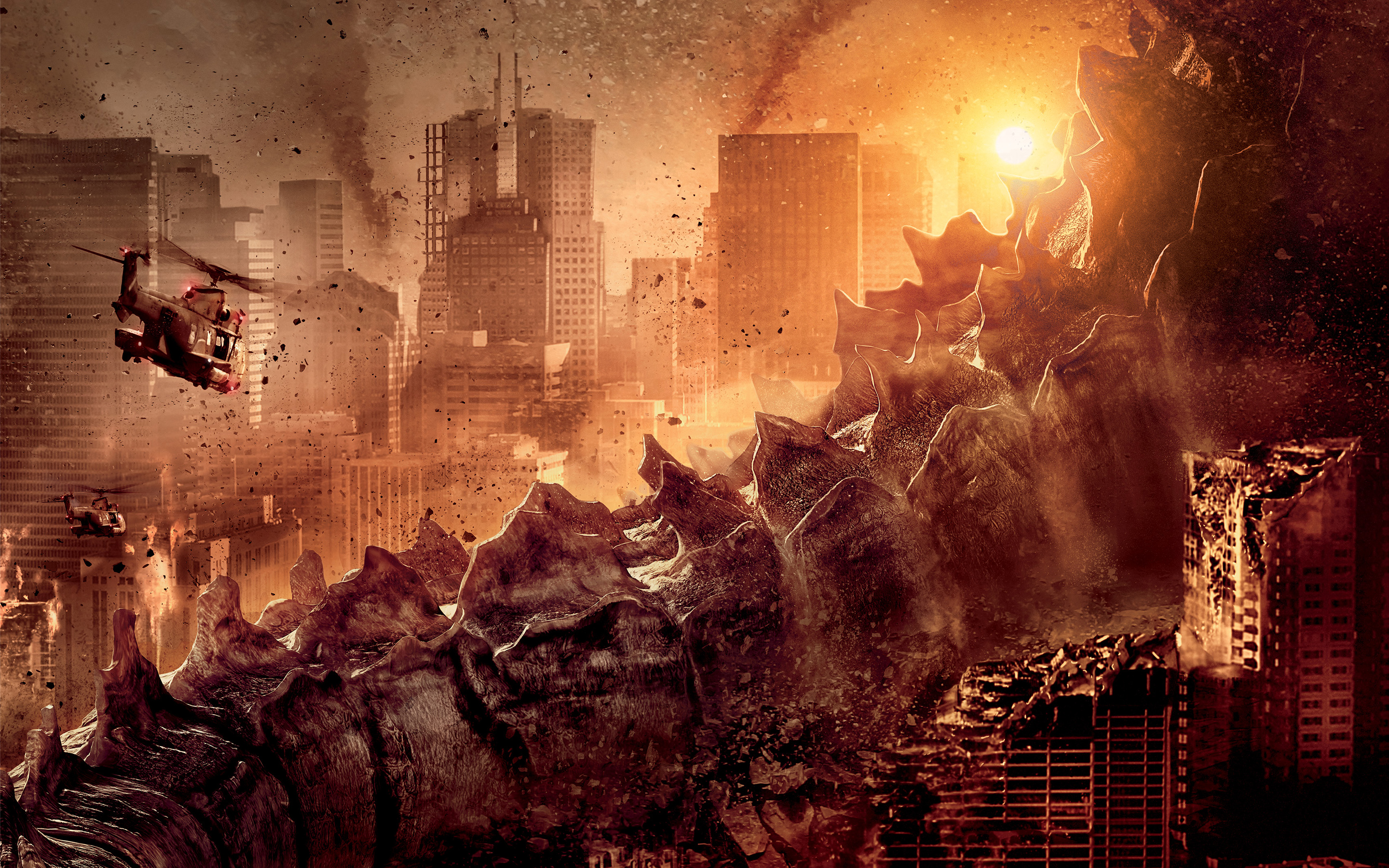 Godzilla Movie - Godzilla 2014 Textless Poster - HD Wallpaper 