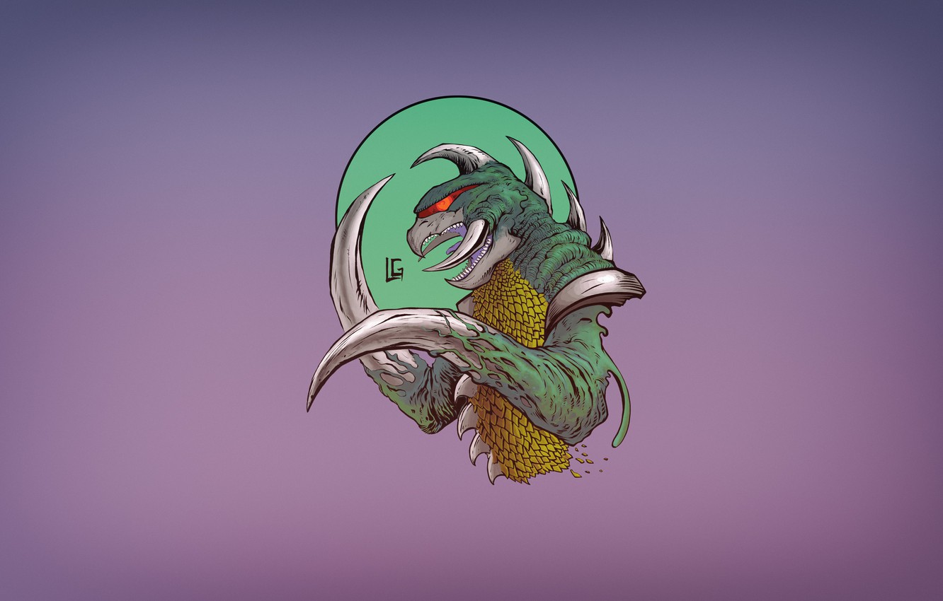 Photo Wallpaper Figure, Monster, Background, Godzilla, - Gigan Godzilla - HD Wallpaper 