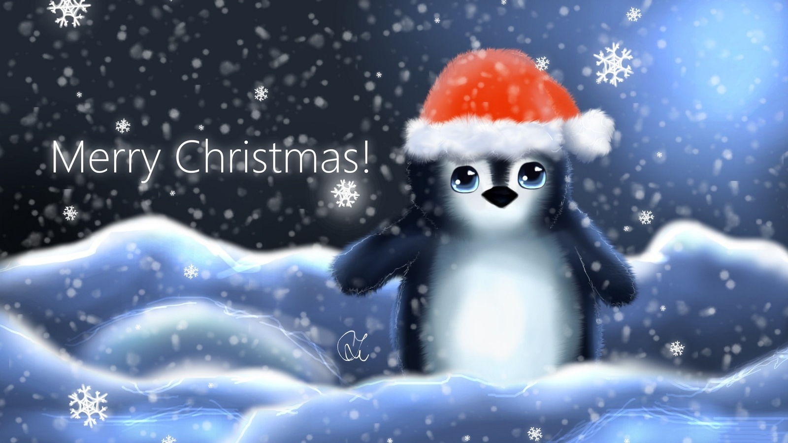 3d Holidays Christmas Penguin Wallpapers - Christmas Penguin Backgrounds - HD Wallpaper 