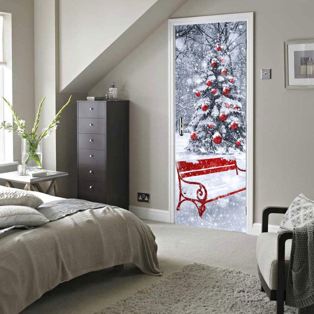 Christmas Door Stickers - HD Wallpaper 
