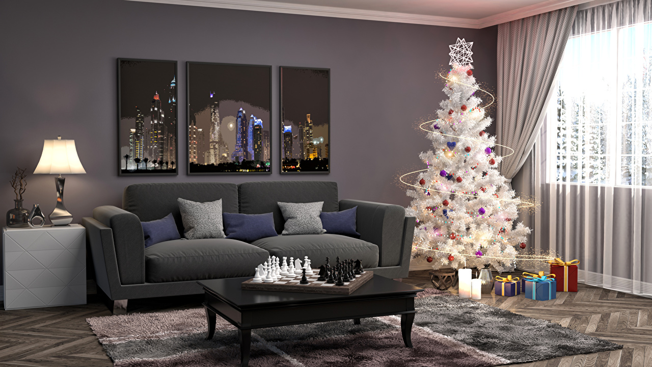 Albero Di Natale In Salotto - HD Wallpaper 