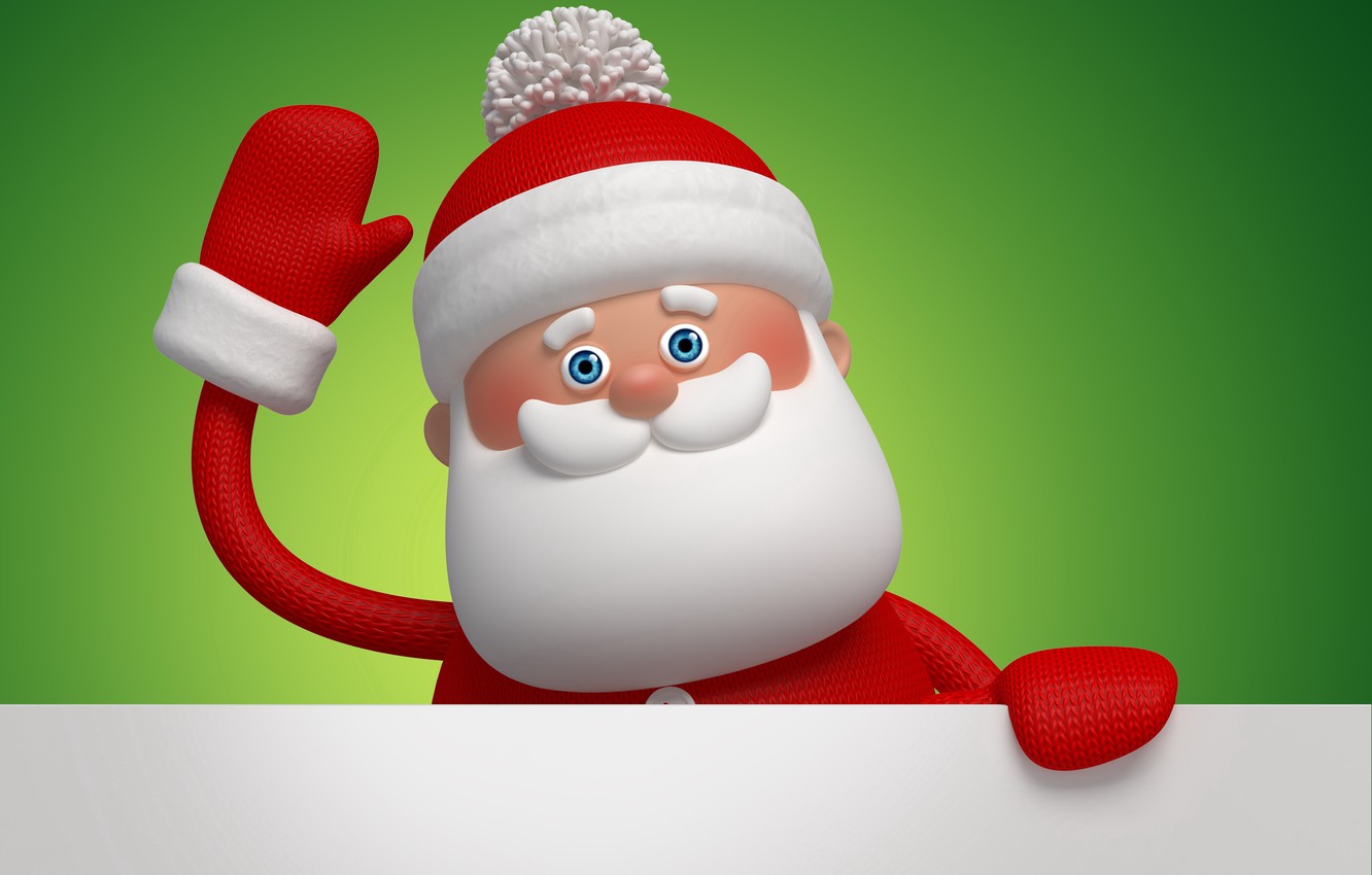 Photo Wallpaper Holiday, New Year, Christmas, Christmas, - Blank Pages With Santa - HD Wallpaper 