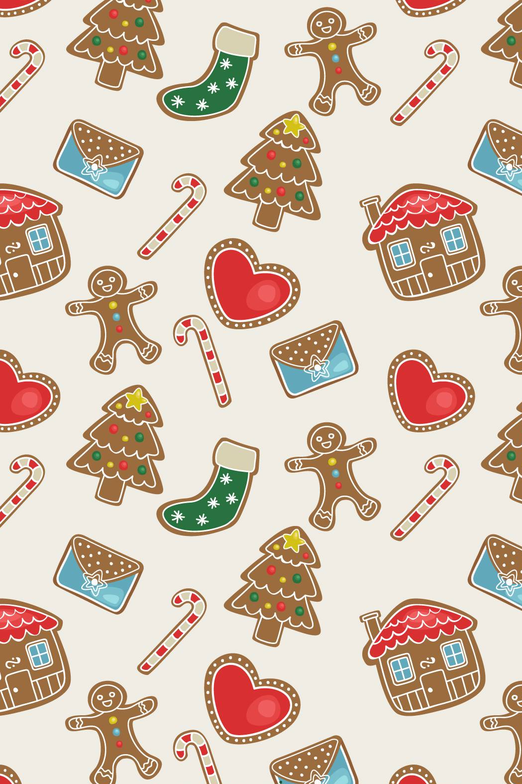 Christmas Cartoon Art Design Drawing Pattern Celebration - Cartoon Christmas Wallpaper Pattern - HD Wallpaper 