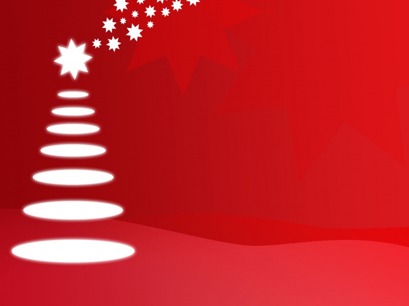 A White Abstract Christmas Tree On A Red Background - High Resolution Red Background - HD Wallpaper 