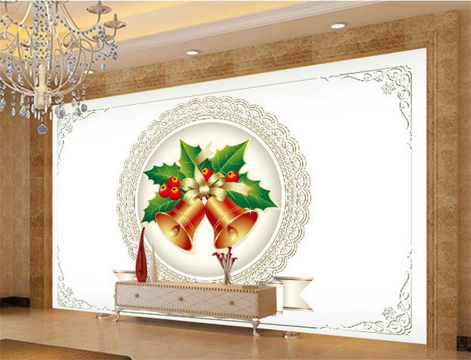 Pintura Navidad Pared - HD Wallpaper 