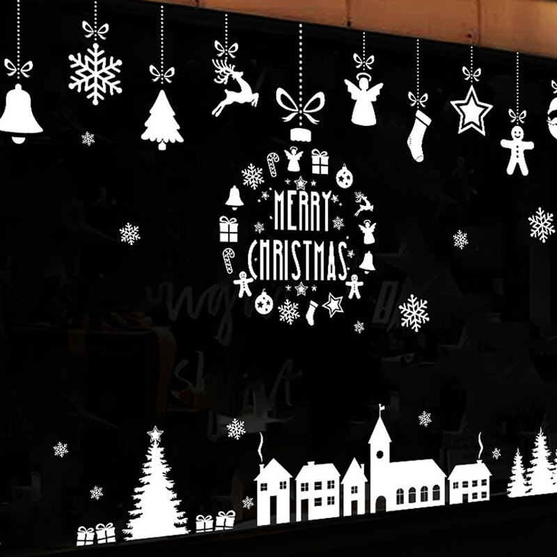 Glass Window Christmas Decorations - HD Wallpaper 