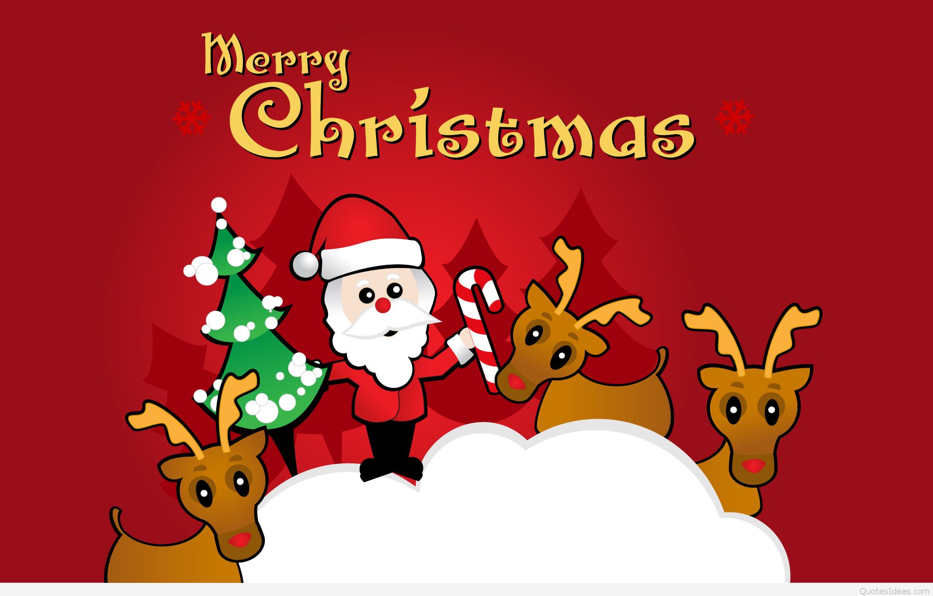 Hd Wallpaper Card With Merry Christmas - Cartoon Wishes Merry Christmas - HD Wallpaper 
