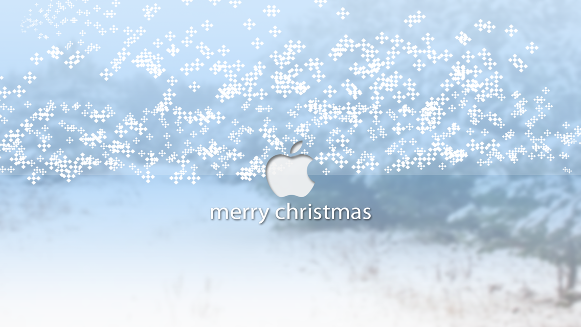 Free Download Merry Christmas Apple Wallpapers For - Merry Christmas Apple - HD Wallpaper 