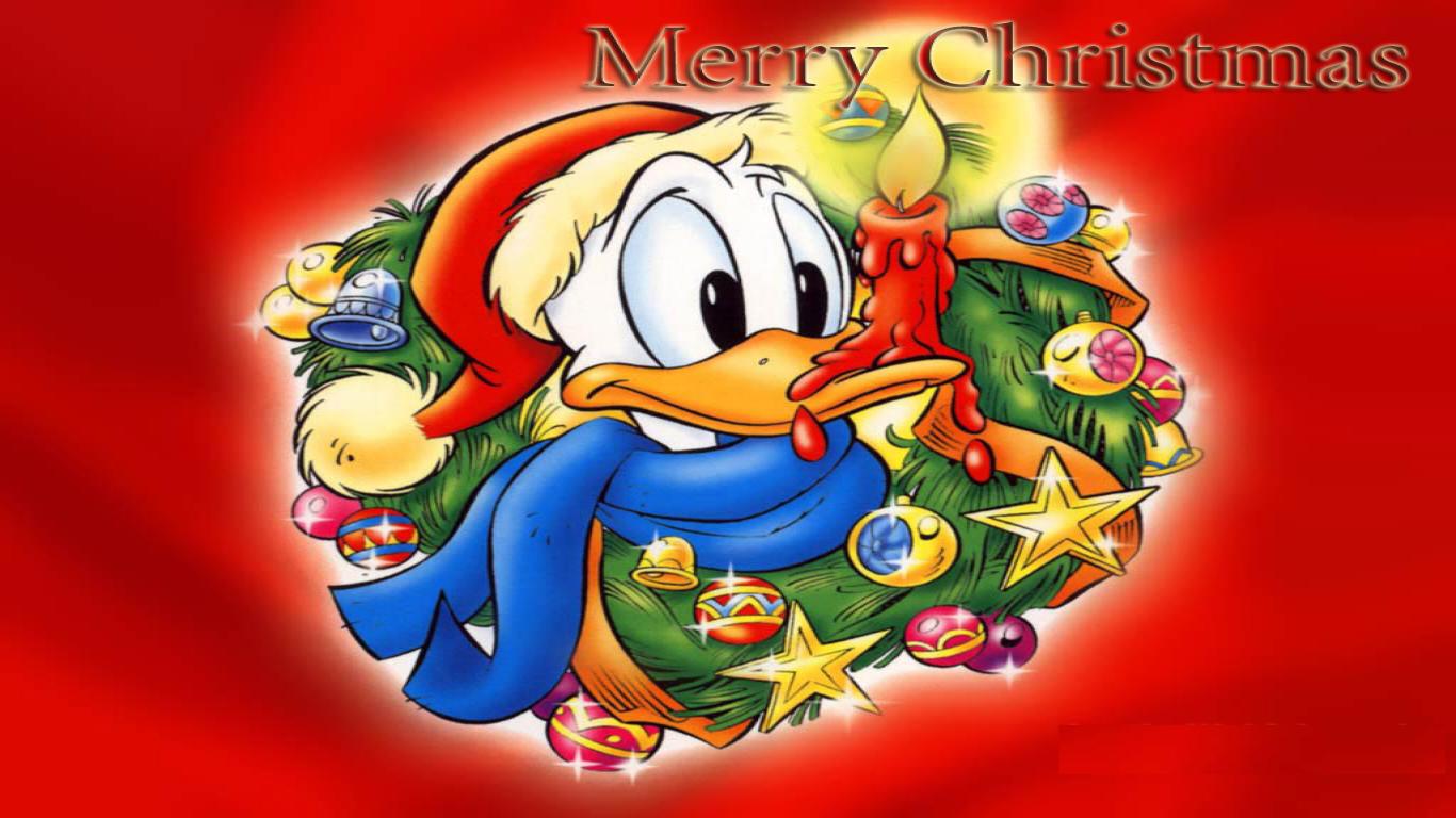 Hd Cartoon Christmas Backgrounds - Walt Disney Merry Christmas - 1366x768  Wallpaper 