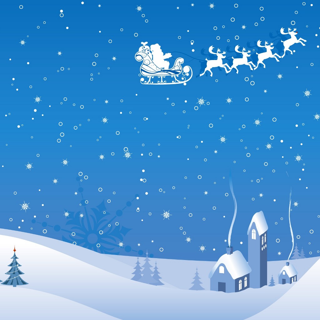 Apple Ipad Mini Christmas Wallpaper - Santa Claus Wallpaper For Phone - HD Wallpaper 