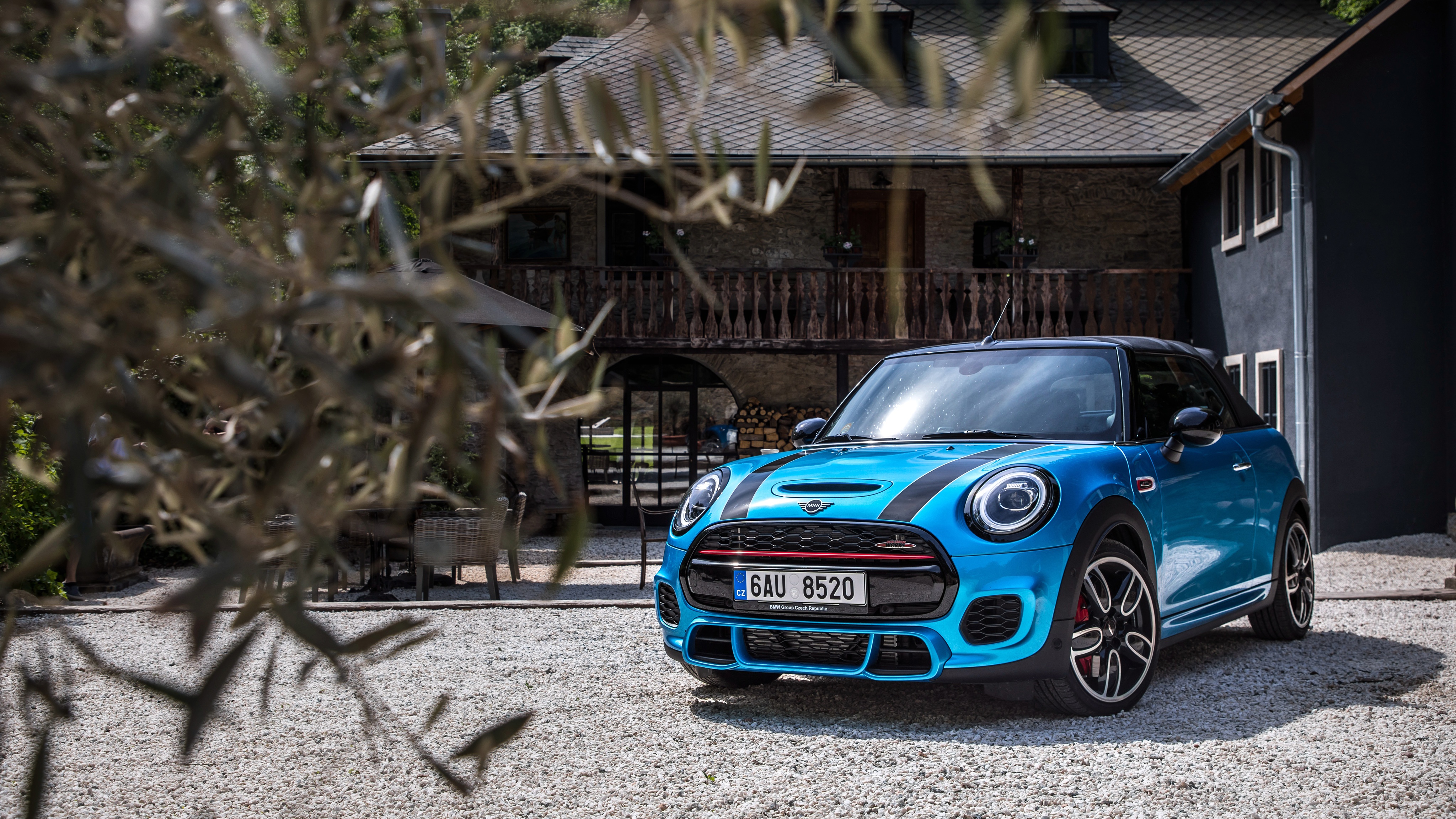 Mini John Cooper Works Cabrio Blue - HD Wallpaper 