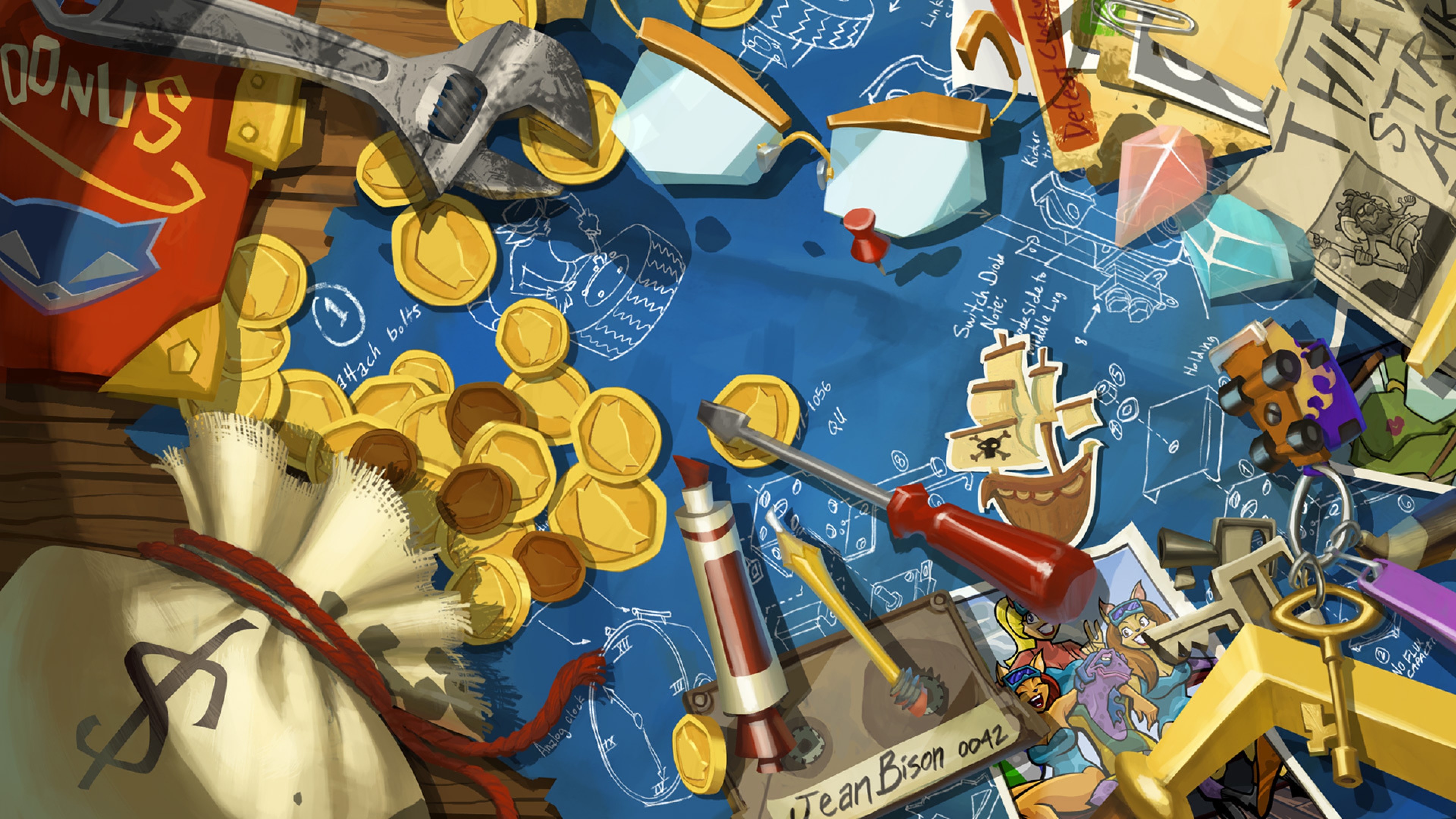 Preview Wallpaper Sly Cooper, Thieves In Time, Wrench, - Sly Cooper Wallpaper Ordi - HD Wallpaper 