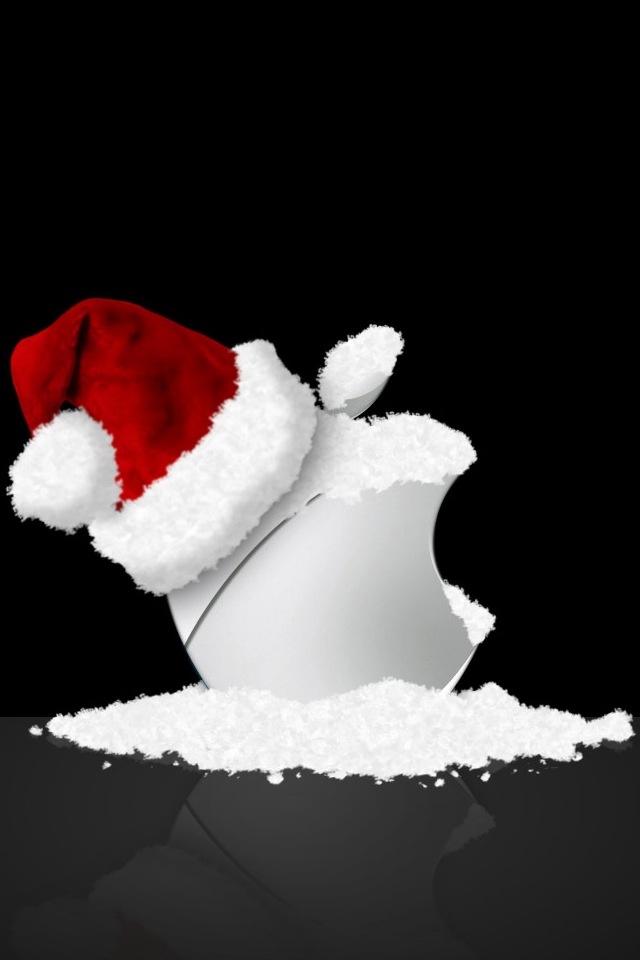 Iphone Apple Logo Christmas - Apple Christmas Wallpapers For Iphone - HD Wallpaper 