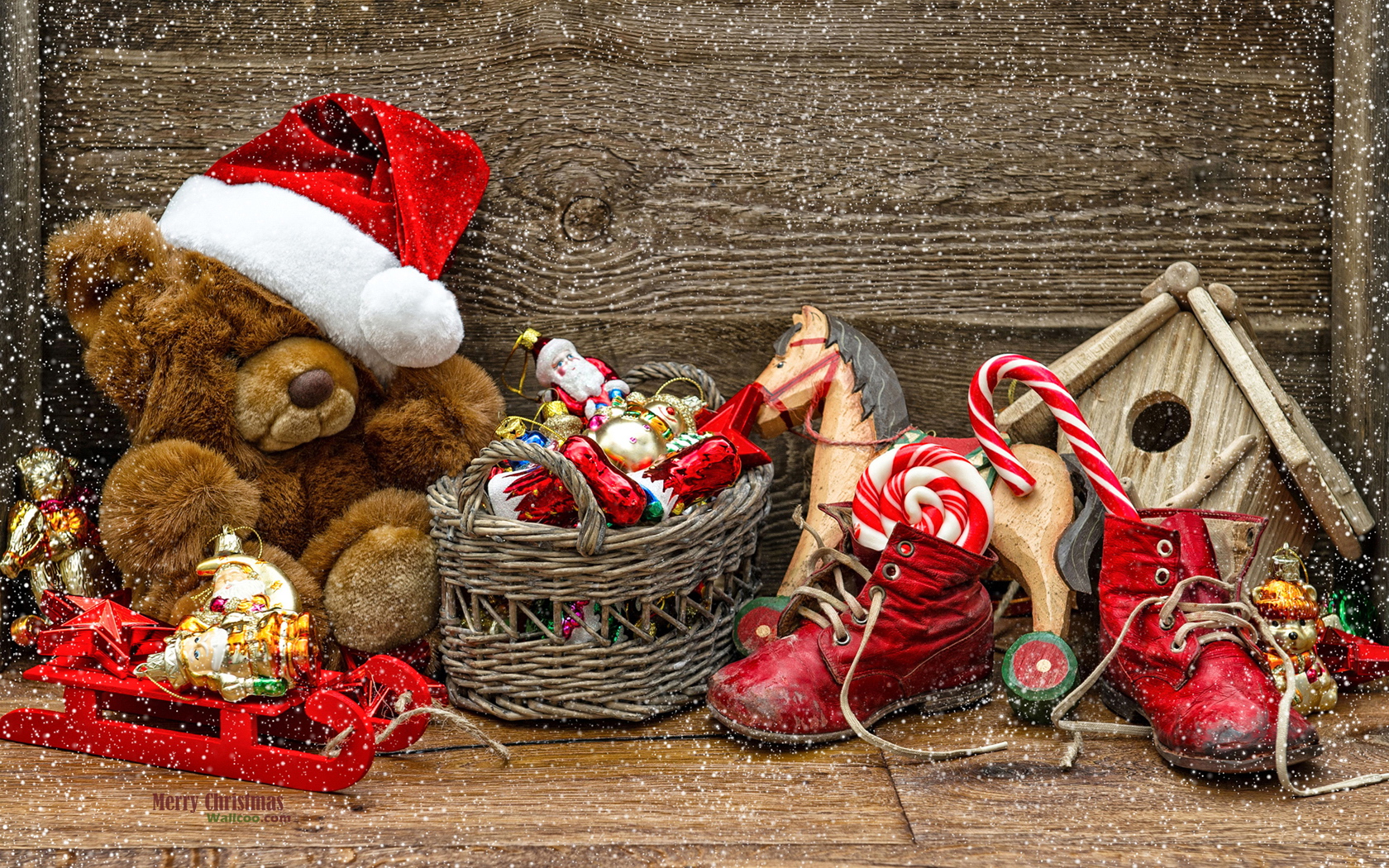 Christmas Fun Things - Christmas Teddy Bear Background - HD Wallpaper 