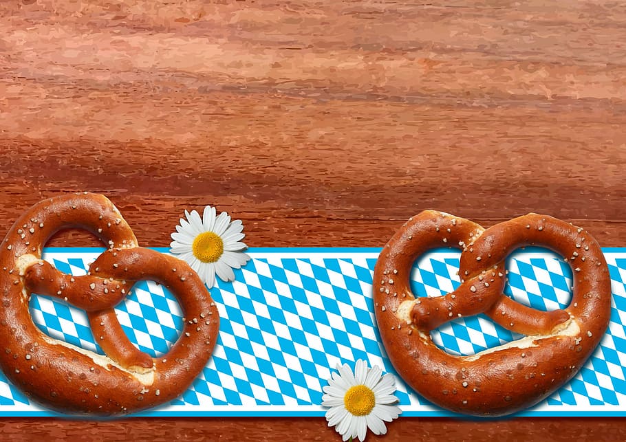 Two Pretzels, Oktoberfest, Poster, Munich, Bavaria, - Pretzel Fun Facts - HD Wallpaper 