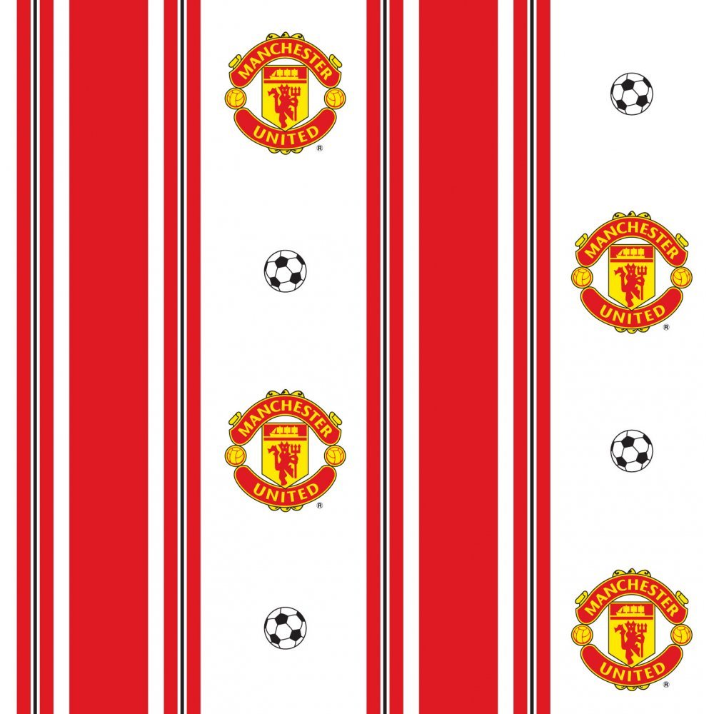 Manchester United Stripe Wallpaper - Manchester United Wallpaper Bedroom - HD Wallpaper 