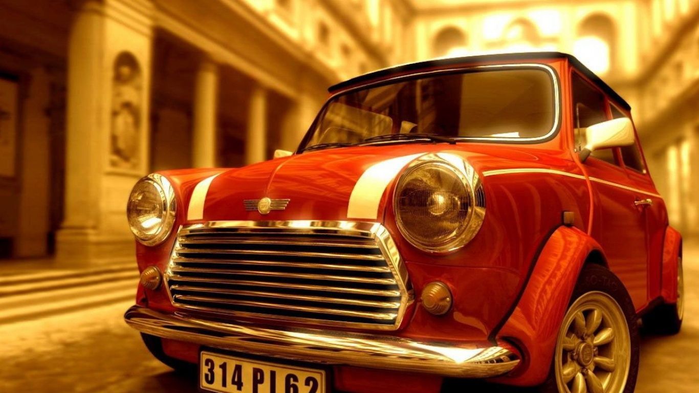Vintage Mini Cooper Wallpaper Hd - HD Wallpaper 