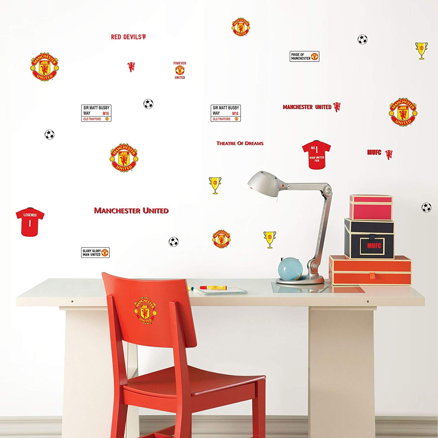 Manchester United Wall Sticker - Manchester United Wallpaper For Bedrooms - HD Wallpaper 