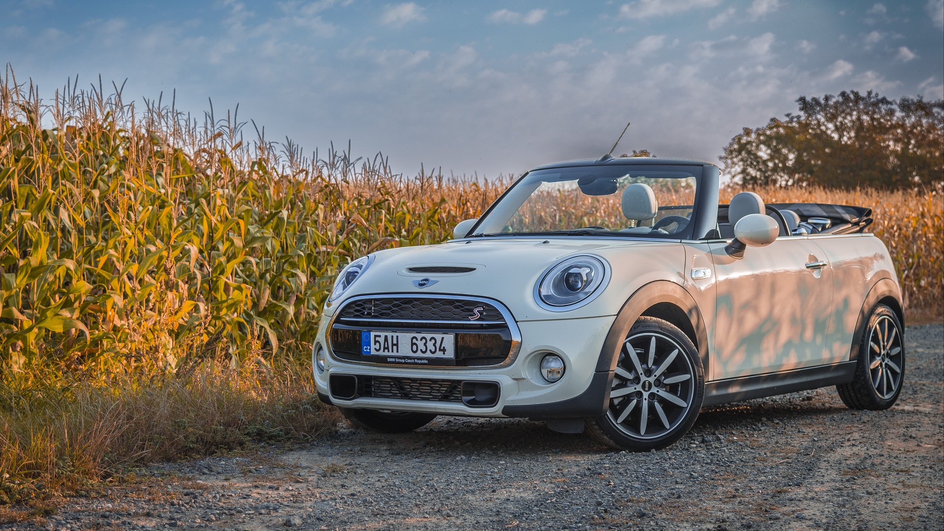 Wallpaper Mini Cooper, Convertible, Field - 1080p Mini Cooper Wallpaper Hd - HD Wallpaper 