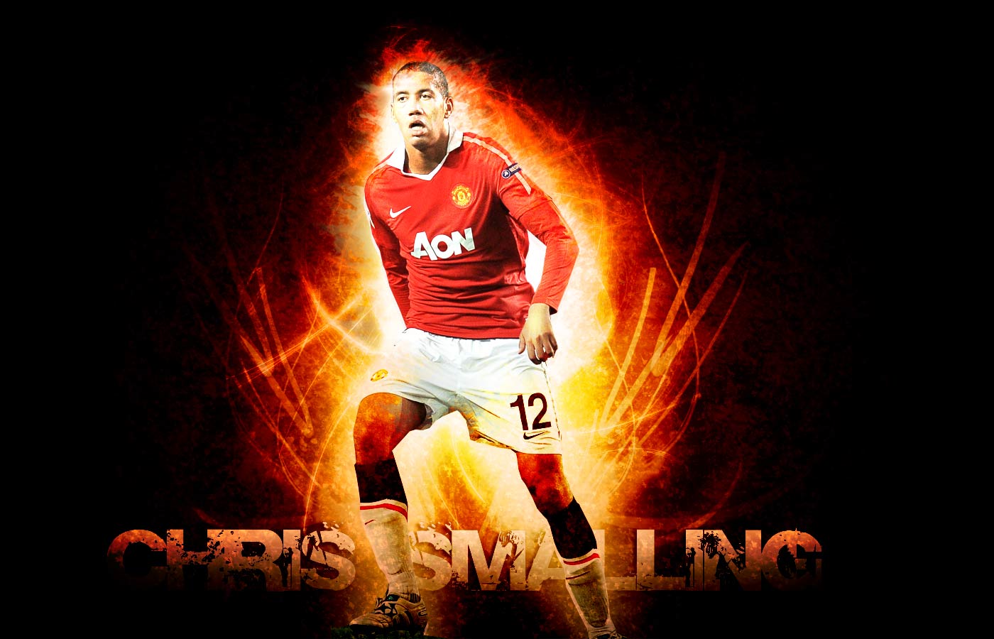 Manchester United Logo Wallpaper - Chris Smalling - HD Wallpaper 