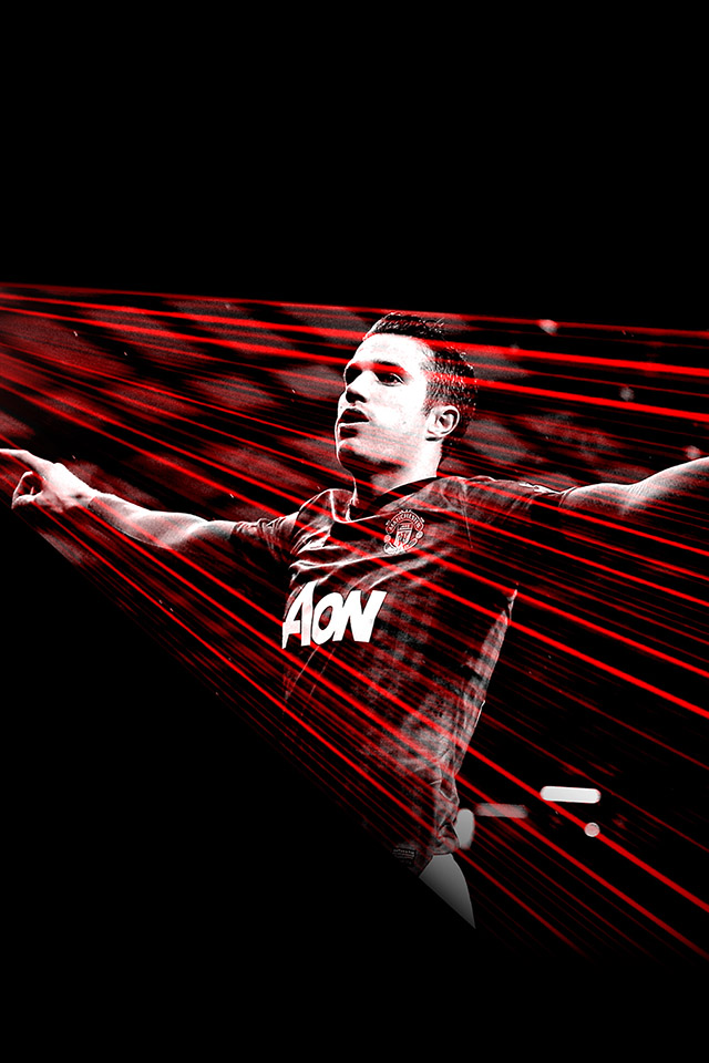 Com Apple Wallpaper Van Persie Man Utd Iphone4 - Man Utd Van Persie - HD Wallpaper 