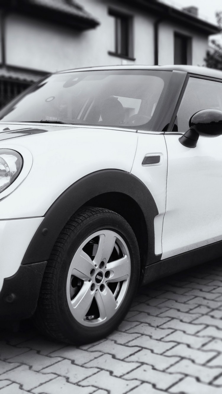 Mini Cooper Clubman, Side View, Monochrome, Sport, - Mini Clubman - HD Wallpaper 