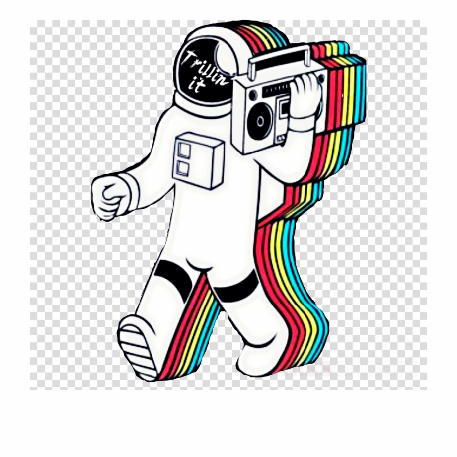 Retro Wallpaper Iphone Clipart Iphone Iphone - Astronaut Sticker Png - HD Wallpaper 