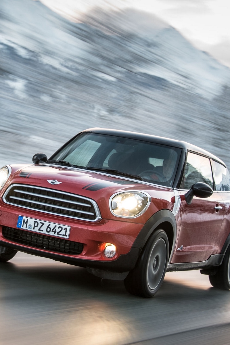 Wallpaper Mini Cooper, Red, Side View, Motion - Mini - HD Wallpaper 