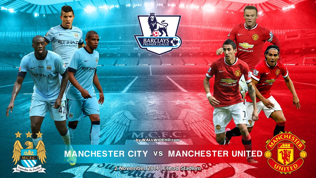Manchester City Vs Manchester United Bpl 2015 Wallpaper - Man City Vs Man Utd 2018 - HD Wallpaper 