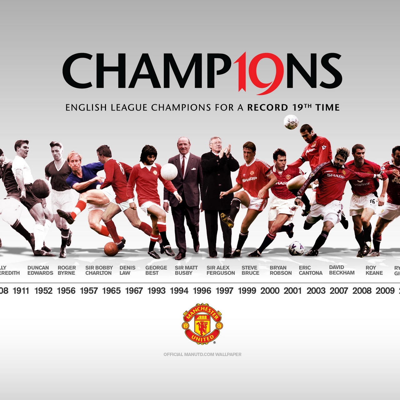 Wallpaper Manchester United, Team, Football, Champions, - Man Utd Champions 19 - HD Wallpaper 