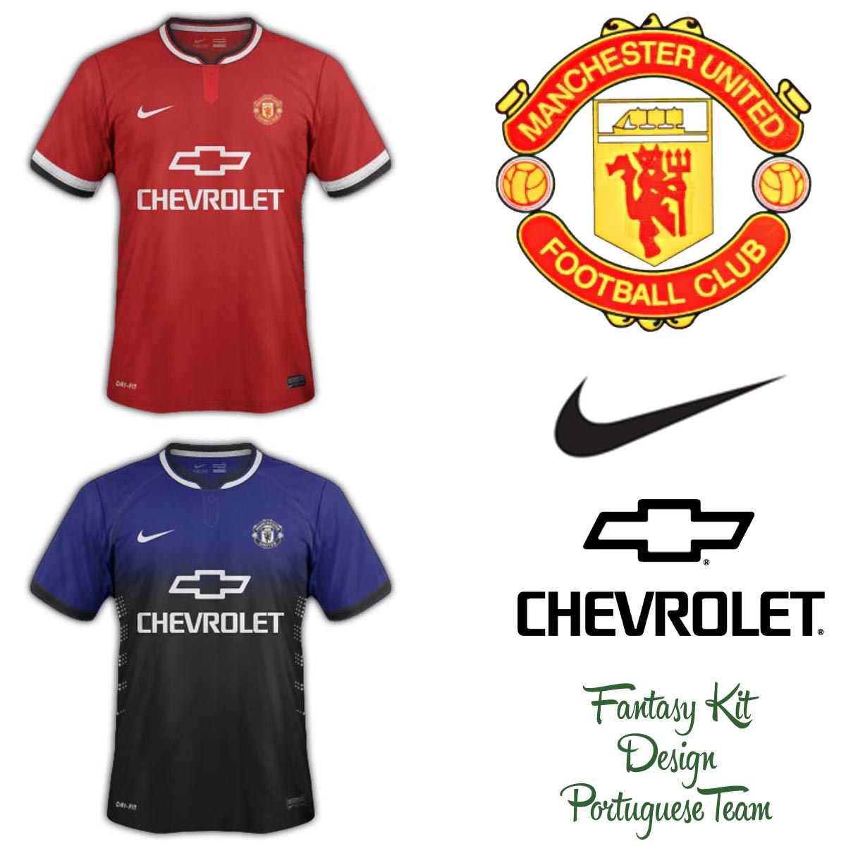 Manchester United Fantasy Home And Away 2014/2015 With - Man U New Sponsor  - 1200x1200 Wallpaper 