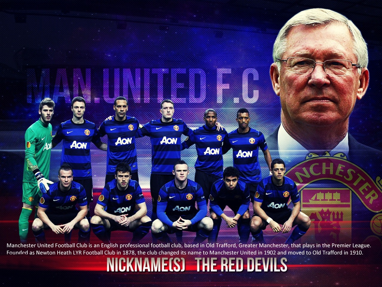 Manchester United Wallpaper Hd - Manchester United Fc 2012 2013 - HD Wallpaper 