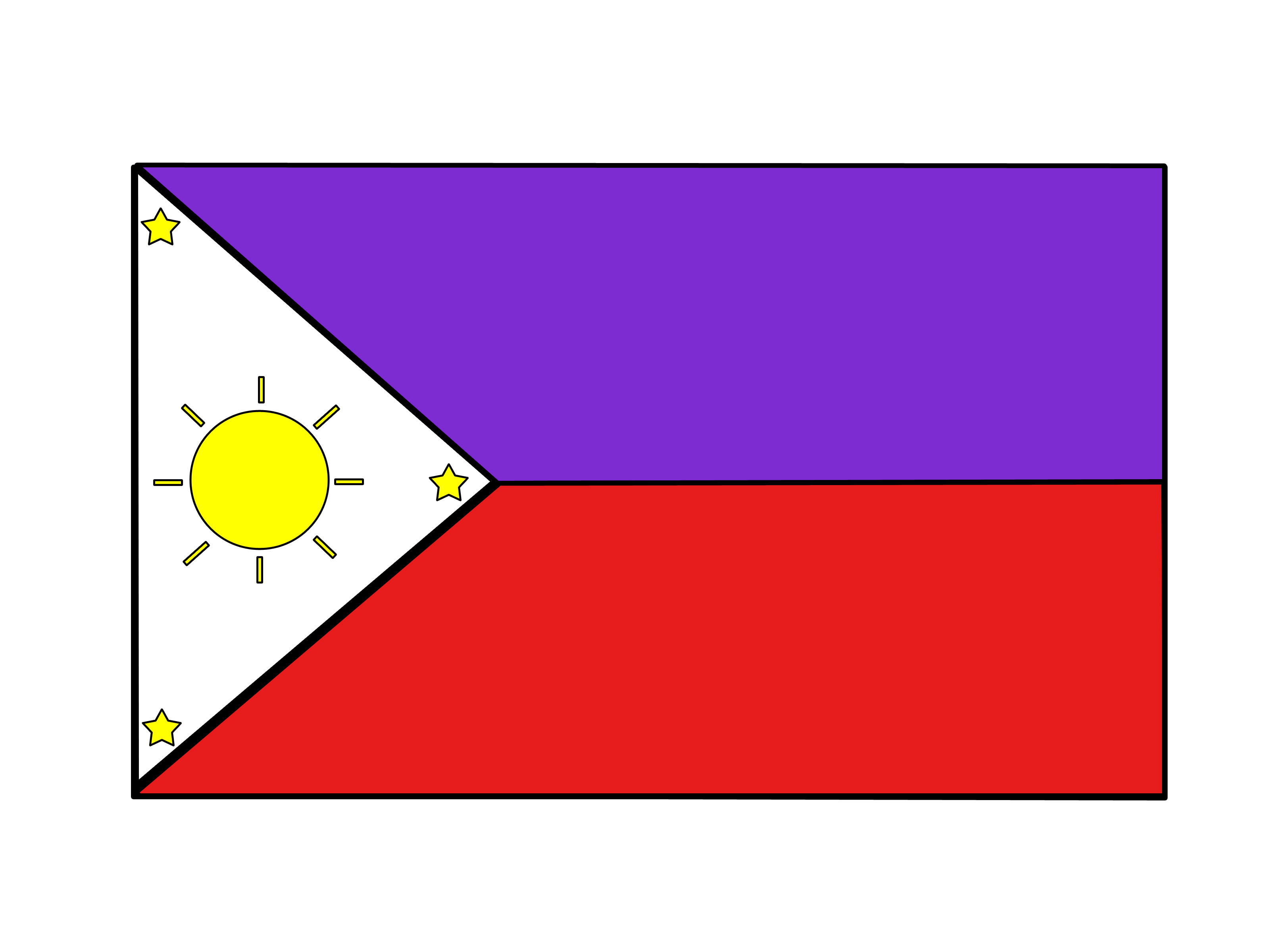 How To Draw The Flag Of The Philippines 9 Steps - HD Wallpaper 