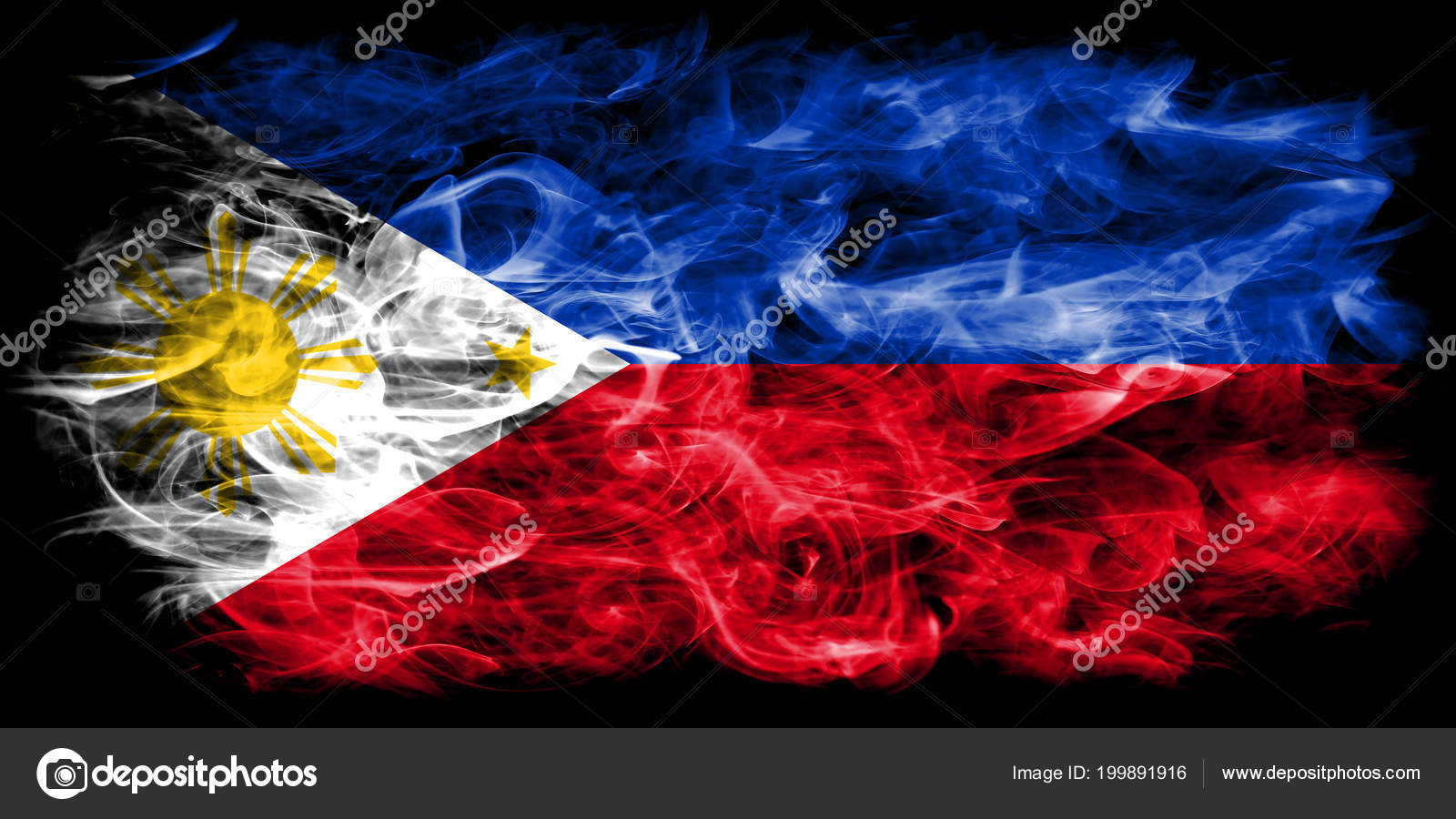 Philippine Flag Black Background - HD Wallpaper 