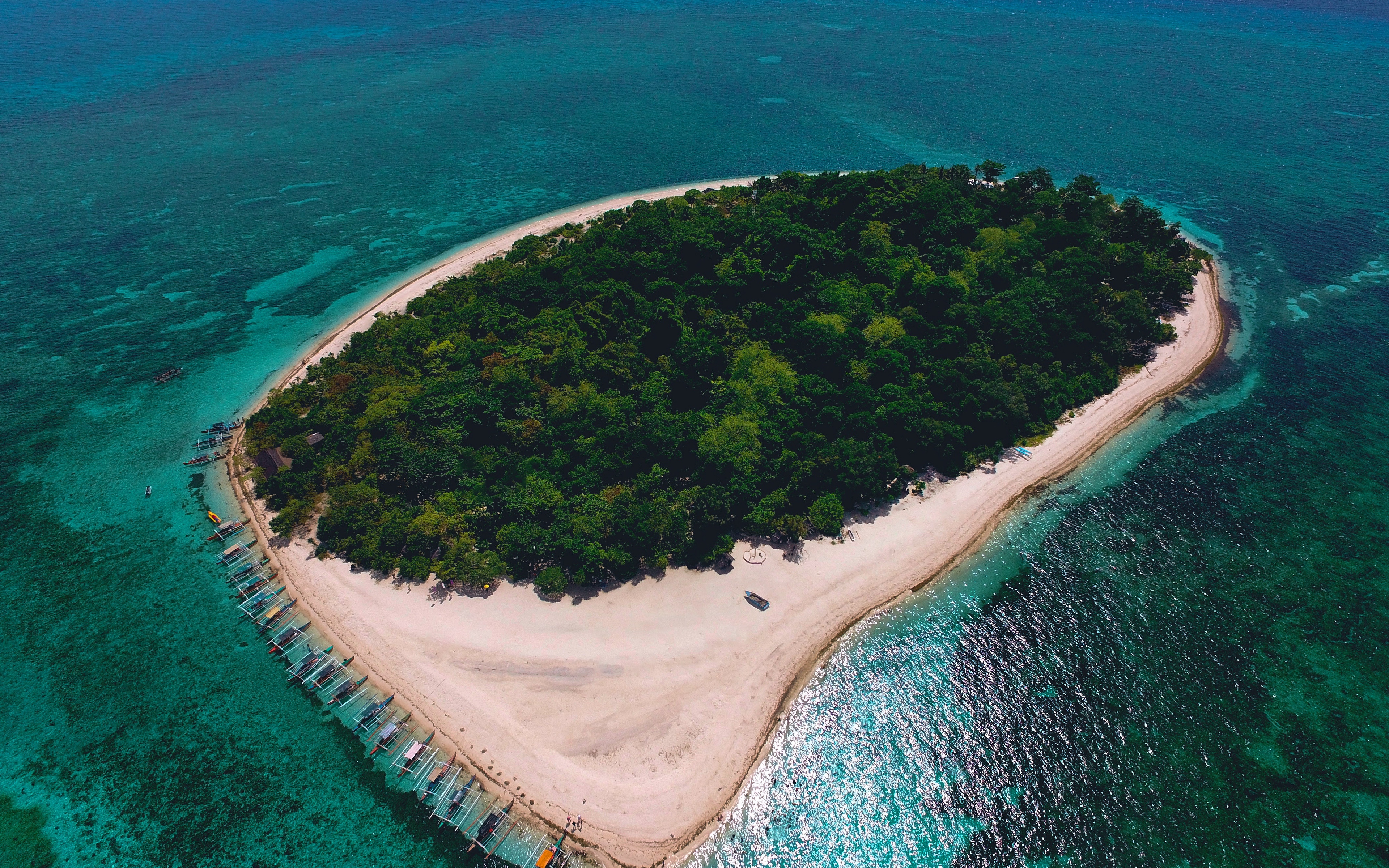 Wallpaper Island, Ocean, Aerial View, Tropics, Sea, - Aerial Shot Of Island - HD Wallpaper 
