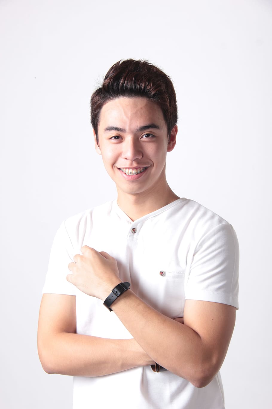 Close Up Photo Of A Boy Wearing White T-shirt, Asian, - HD Wallpaper 