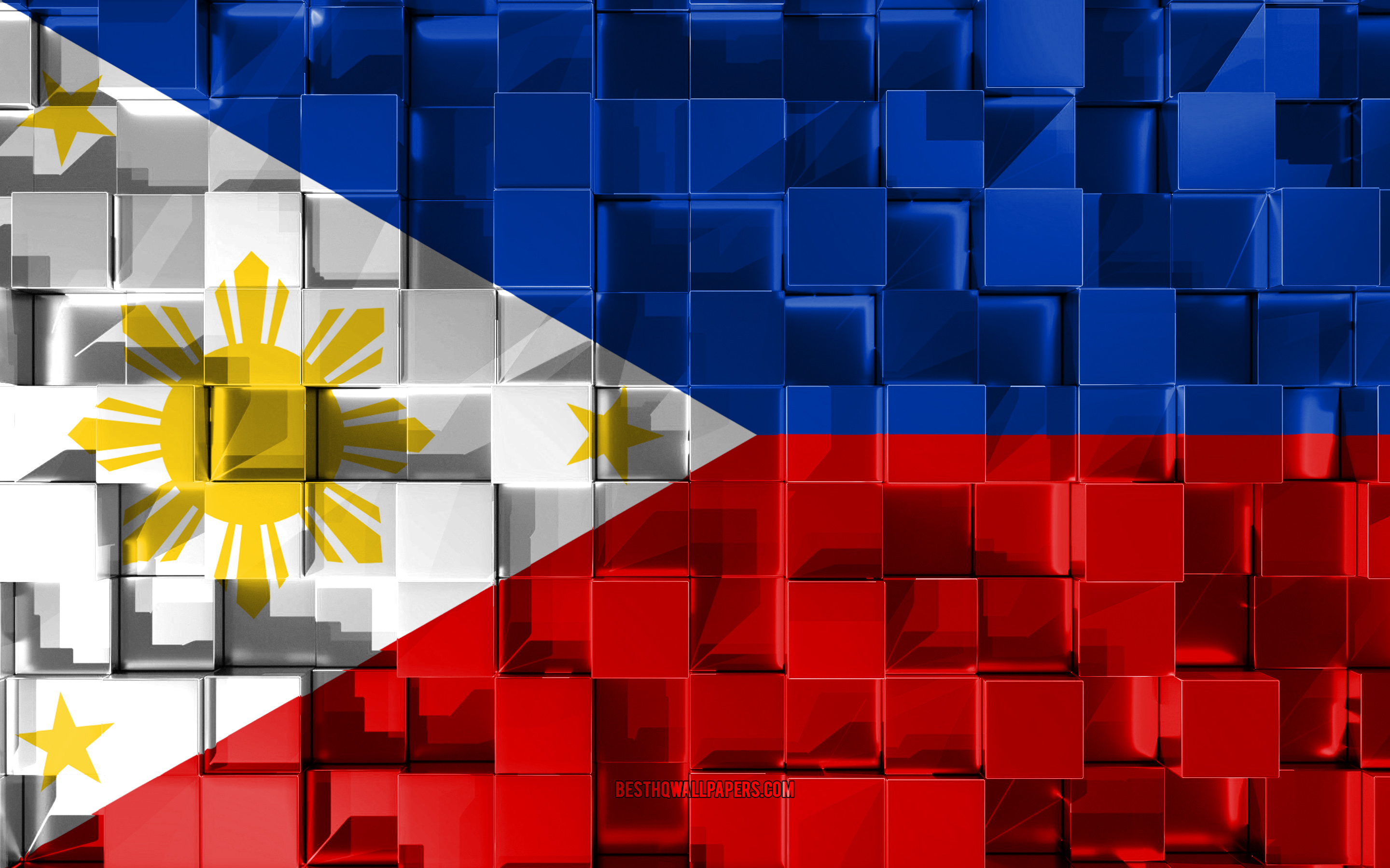 Flag Of Philippines, 3d Flag, 3d Cubes Texture, Flags - Flag High Resolution Portugal - HD Wallpaper 