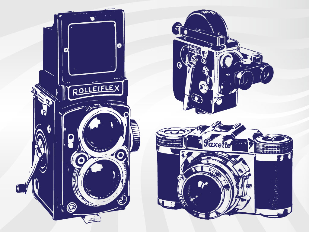 Vintage Camera Clip Art - Old Camera Vector Art - HD Wallpaper 