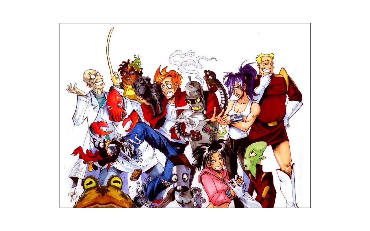 Futurama Bender Wallpaper - Futurama Anime Style - HD Wallpaper 