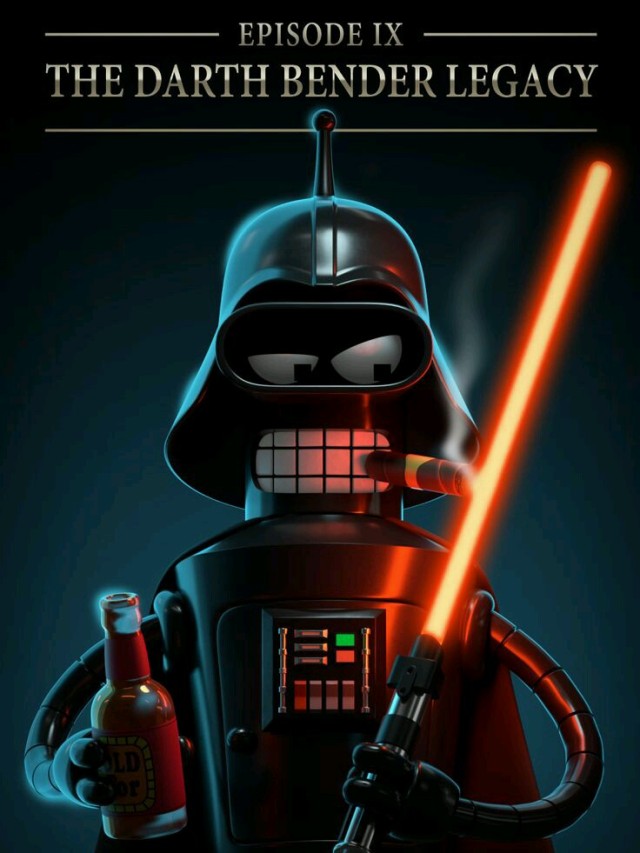 Bender Futurama Star Wars - HD Wallpaper 