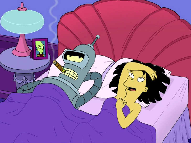 Futurama Bender And Amy - HD Wallpaper 