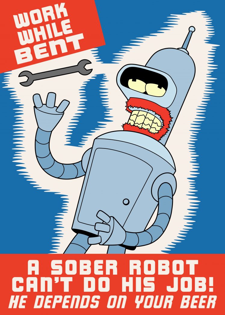 Futurama Posters Bender - HD Wallpaper 