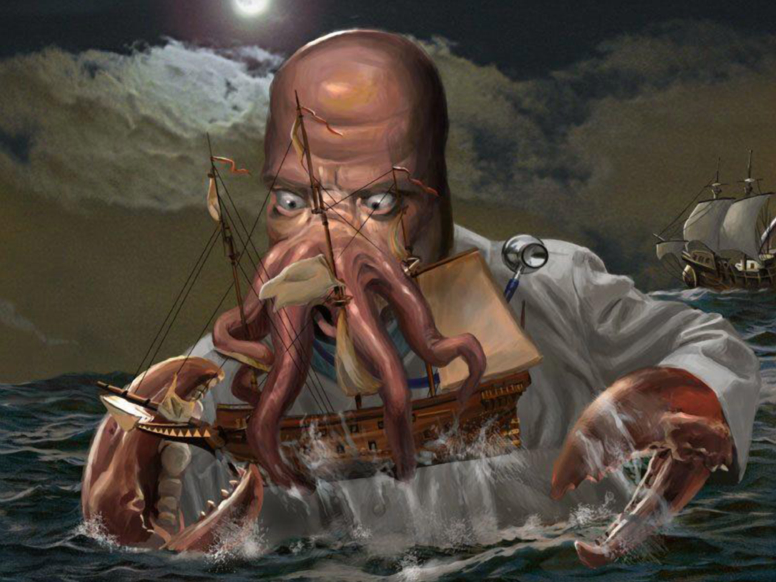 Futurama Wallpaper, Bender, Photo, Wallpapers For Desktop, - Zoidberg Kraken - HD Wallpaper 