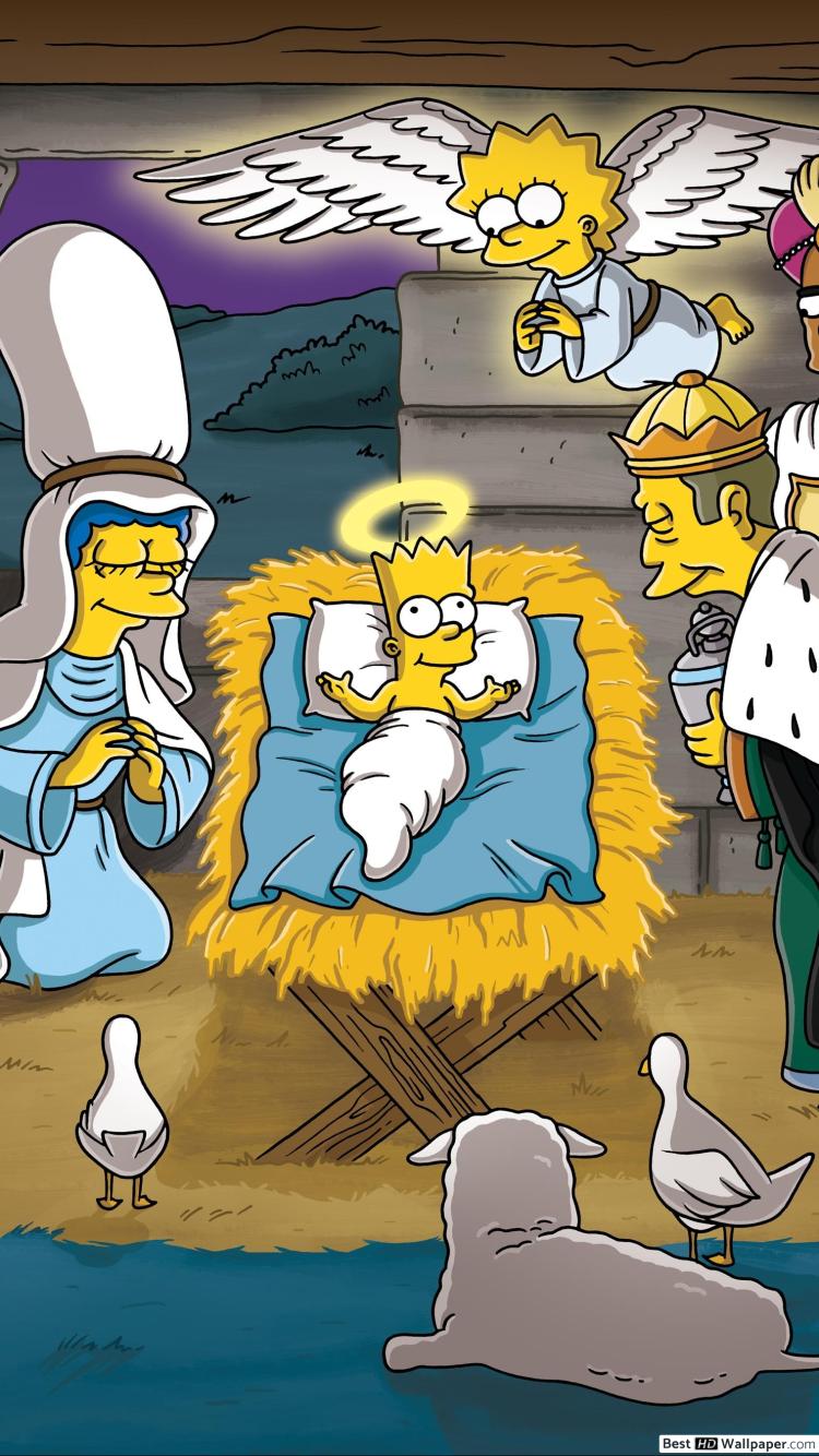Simpsons Christmas - HD Wallpaper 