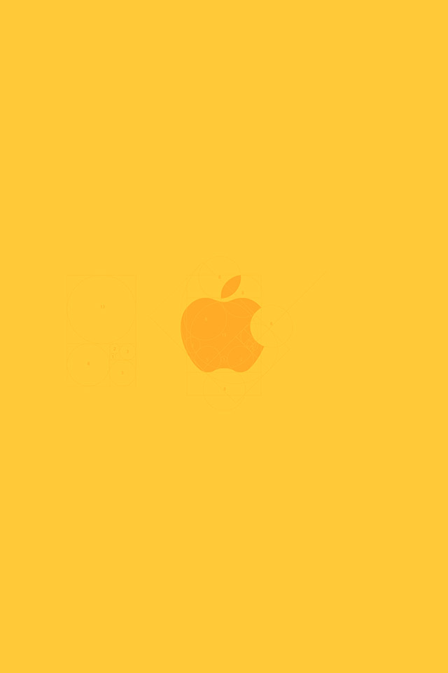 Com Apple Wallpaper Apple Golden Logo Iphone4 - Yellow Wallpaper Iphone - HD Wallpaper 