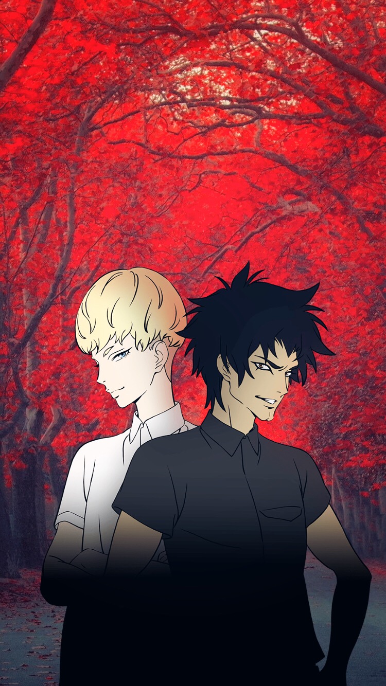 Devilmancrybaby Devilman Akirafudo Akira Ryouasuka Red Trees In Fall Wallpaper For Iphone 750x1334 Wallpaper Teahub Io